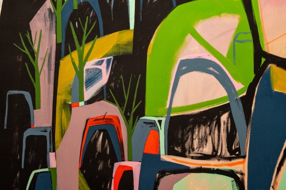 detail of an abstract landscape